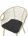 Set of 2 Metal Dining Chairs Gold HOBACK_775459