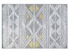 Teppich grau-gelb 160 x 230 cm geometrisches Muster Kurzflor KARGI_755539