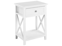 Yöpöytä puu valkoinen 40 x 30 x 53 cm PRIMERA