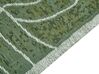 Teppich Baumwolle grün 140 x 200 cm Blattmuster Kurzflor SARMIN_853995