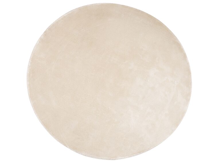 Pyöreä matto viskoosi vaalea beige ⌀ 140 cm GESI II_837707