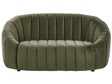 Sofa 2-osobowa welurowa zielona MALUNG