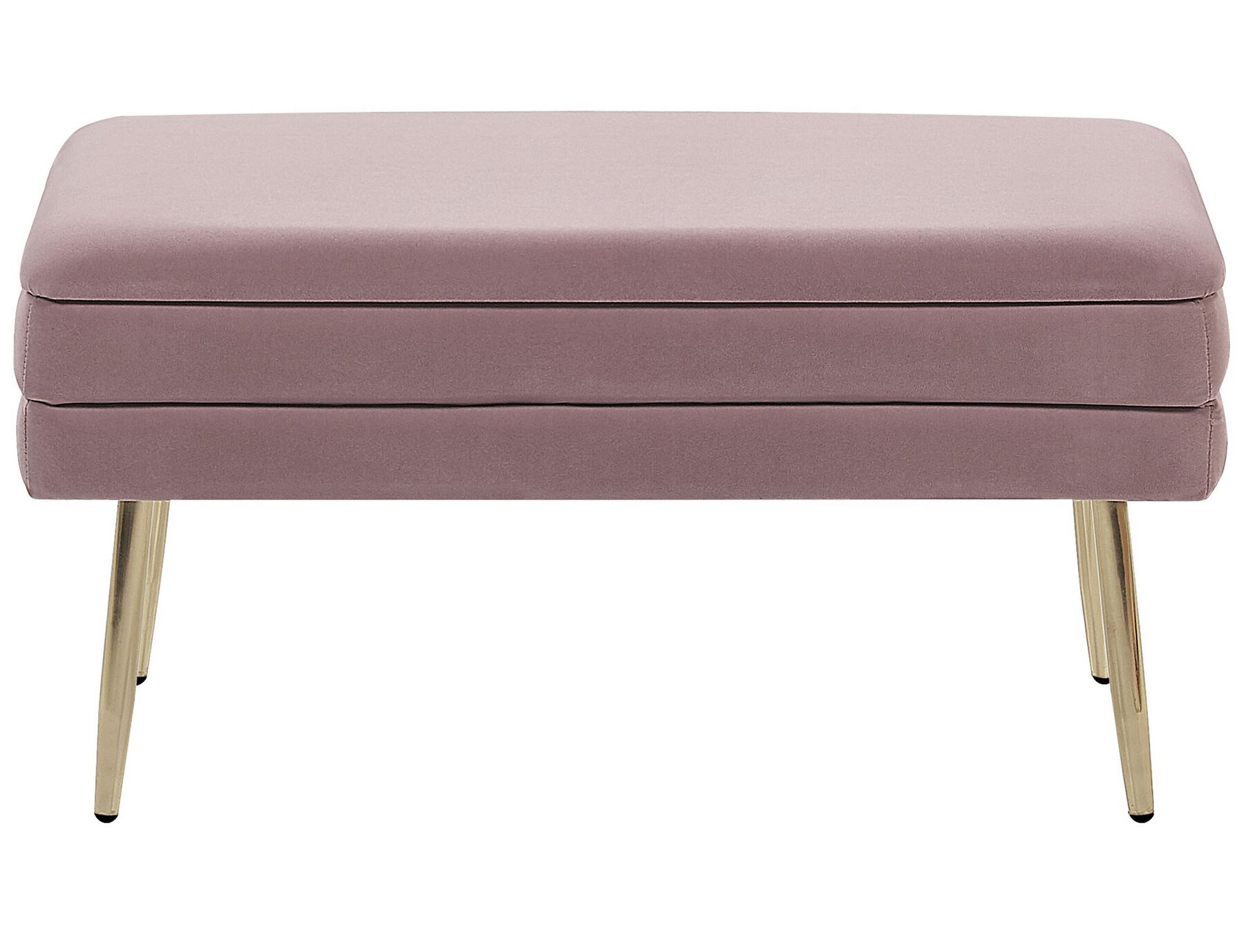 Banco de terciopelo rosa con almacenaje DURHAM | Beliani.es