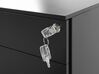 3 Drawer Metal Filing Cabinet Black BOLSENA_783646