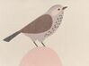 Dekokissen Vogelmotiv hellbeige mit Fransen 60 x 60 cm 2er Set WATTLE_877772