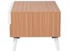 Konferenčný stolík s 2 zásuvkami svetlé drevo/biela ALLOA_712998