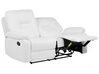 Sofa z manualną funkcją relaksu 2-osobowa ekoskóra biała BERGEN_707983