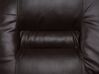 3 Seater Faux Leather Manual Recliner Sofa Brown BERGEN_681553