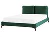 Łóżko welurowe 160 x 200 cm zielone MELLE_829919