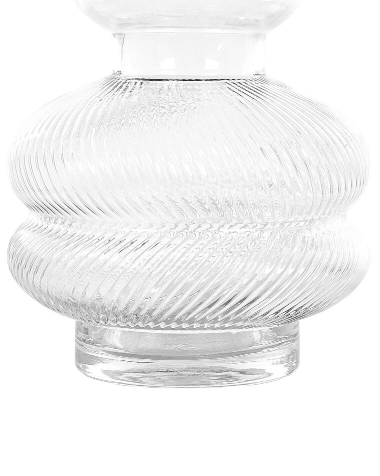 Glass Flower Vase 24 cm Transparent RODIA Beliani.pt