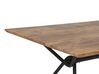 Dining Table 160 x 90 cm Dark Wood with Black AMSTERDAM_785988