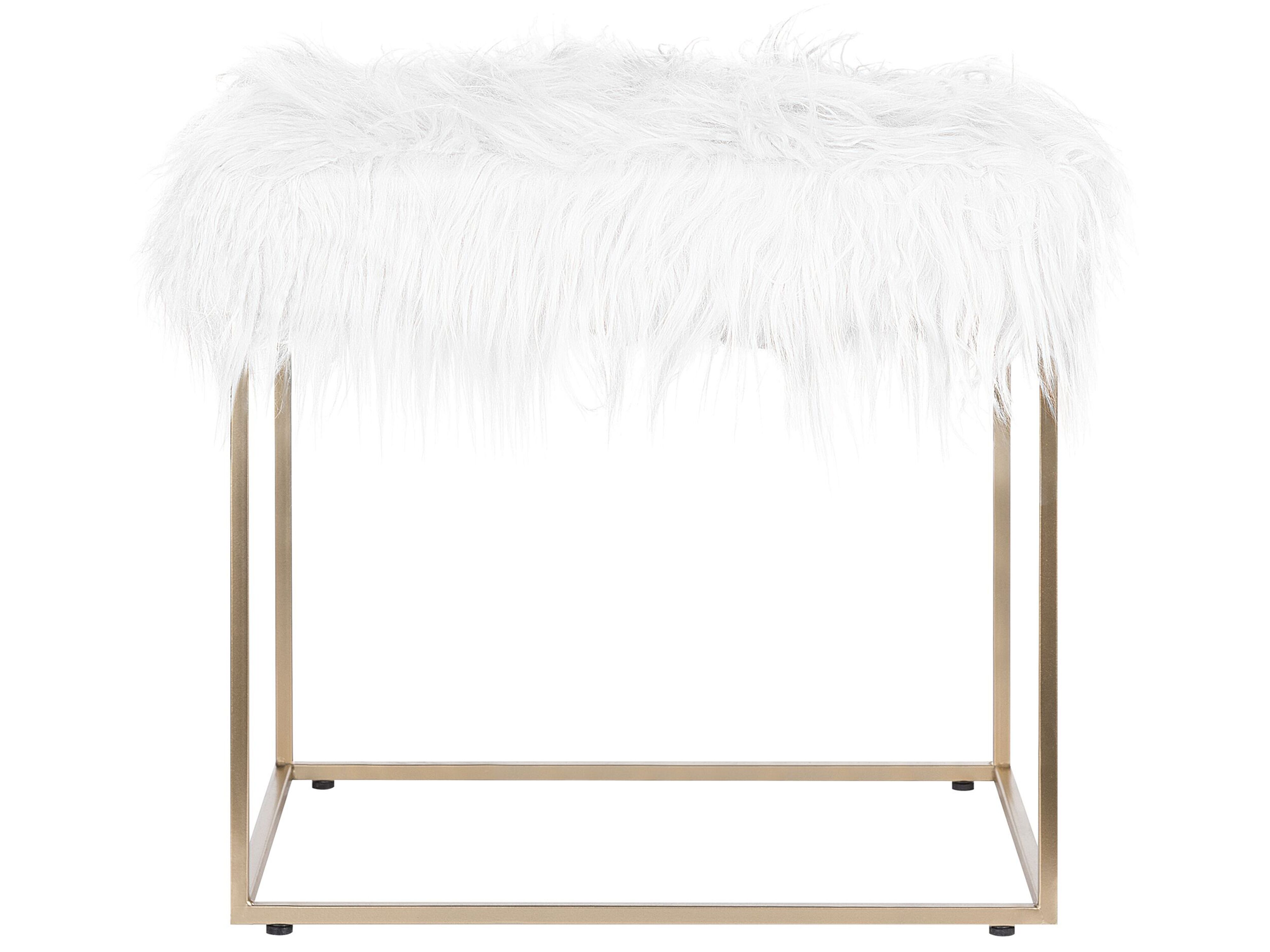 Sgabello Redlife Con Contenitore, Sedia Da Toeletta In Pelliccia Sintetica, Poggiapiedi Per Il Trucco In Camera Da Letto (Rosa