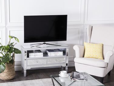Mirrored TV Stand Silver NICEA
