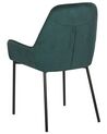 Zestaw 2 krzeseł do jadalni sztruksowy zielony LOVERNA_780027