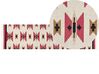 Alfombra kilim de algodón rojo/beige/negro 80 x 300 cm GARNI_870132