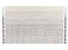 Teppich Wolle weiß / grau 140 x 200 cm Kurzflor OMERLI _852626