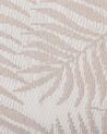 Outdoor Teppich beige 60 x 105 cm Palmenmuster Kurzflor KOTA_775755