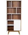 Bookcase Dark Wood with White COLUMBUS_808444