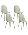 Conjunto de 4 sillas comedor verdes EMORY_876536