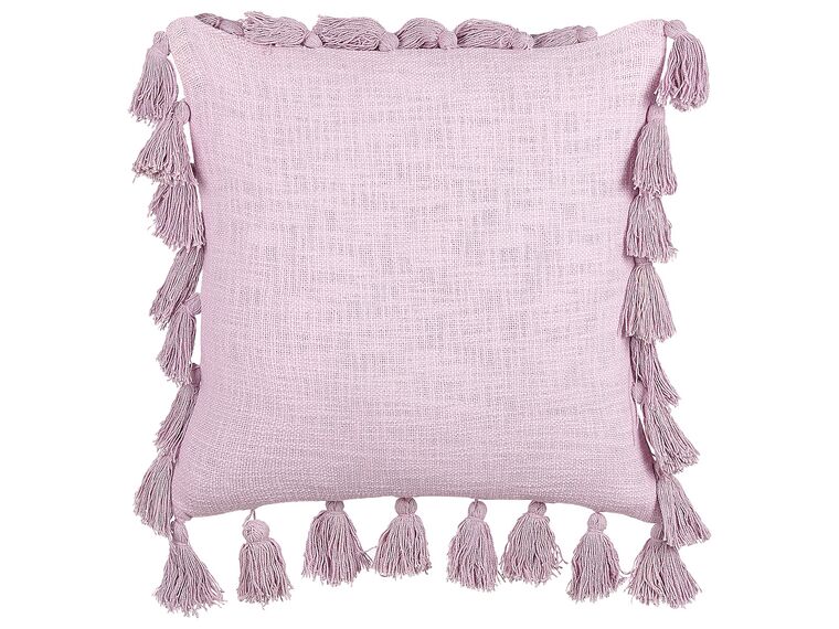 Cuscino cotone rosa 45 x 45 cm LYNCHIS_838713