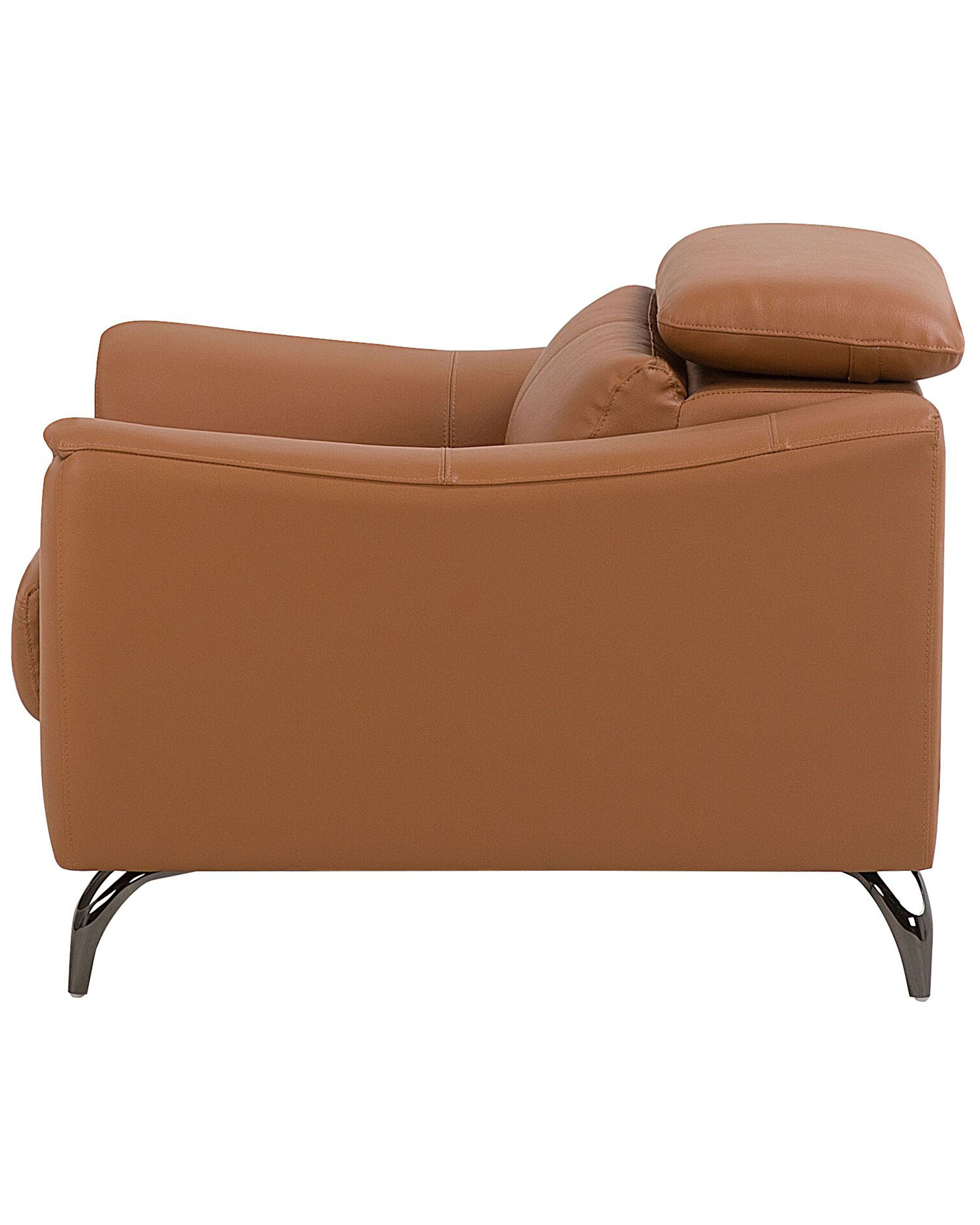 Fotel skórzany brązowy NARWIK