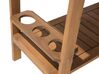 Zestaw ogrodowy drewniany stół i 8 krzeseł z wózkiem SASSARI_736170