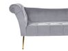 Velvet Chaise Lounge Grey NANTILLY_782156