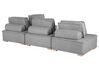 Canapé d'angle modulable 4 places en tissu gris TIBRO_825612