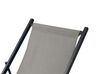 Liegestuhl Aluminium schwarz Textilbespannung grau LOCRI II_857226
