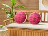 Set of 2 Outdoor Cushions Geometric Pattern ⌀ 40 cm Pink MEZZANO_894824