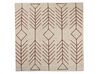 Teppich Baumwolle beige 200 x 200 cm geometrisches Muster Kurzflor AKOREN_839838