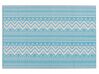 Alfombra azul turquesa/blanco 120 x 180 cm NAGPUR_776308
