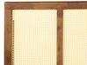 Holzbett hellbraun Lattenrost 180 x 200 cm mit LED-Beleuchtung weiss AURAY_901756