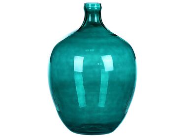 Vase en verre 39 cm turquoise ROTI