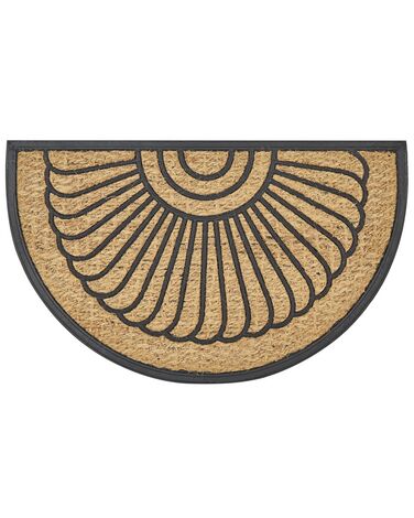 Doormat Half-Round Natural and Black KORYAK