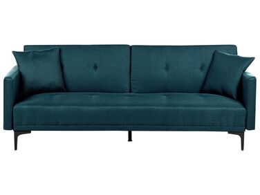 Fabric Sofa Bed Blue LUCAN