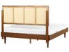 EU King Size Bed with LED Light Wood AURAY_901732