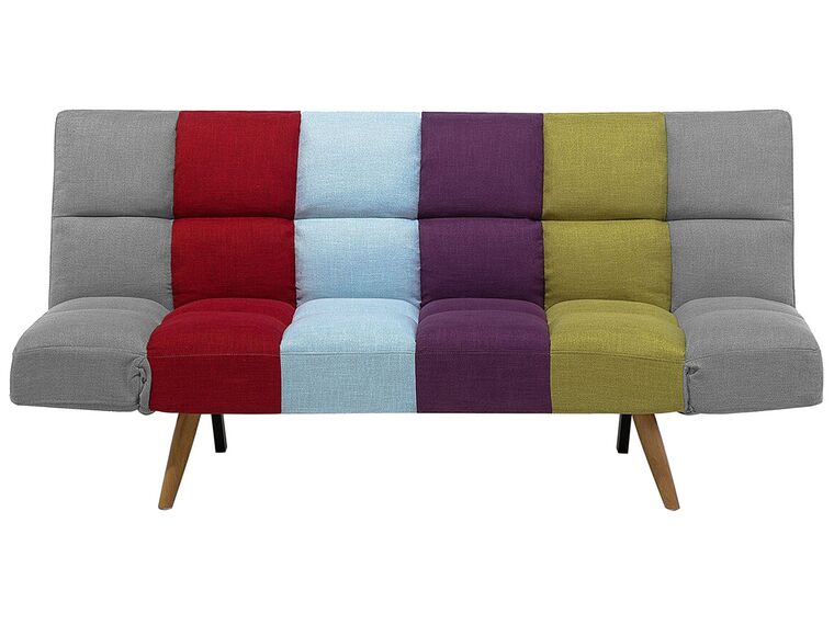 Fabric Sofa Bed Multicolour Patchwork INGARO_711931