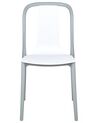 Set of 8 Garden Chairs White and Grey SPEZIA_901949