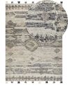 Tappeto kilim lana grigio 160 x 230 cm ARATASHEN_860045