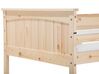 Hochbett Holz mit Bettkasten hellbraun 90 x 200 cm ALBON _883461