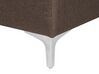 Left Hand Fabric Corner Sofa with Ottoman Brown ABERDEEN_736432
