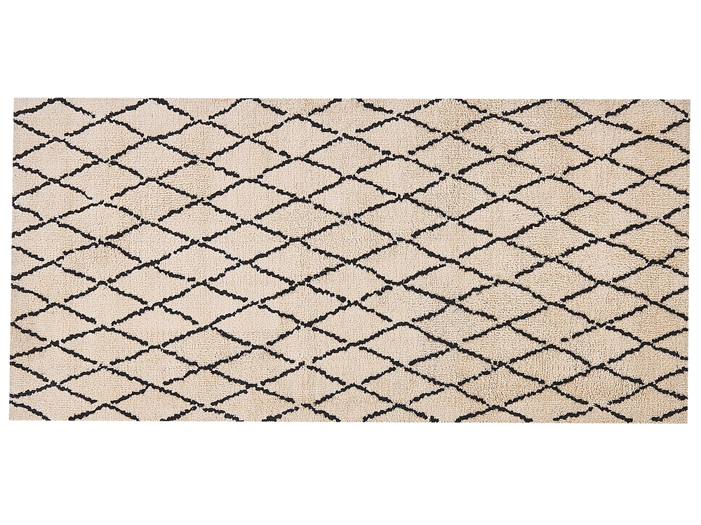 Teppich beige / schwarz 160 x 230 cm gepunktetes Muster HAVRAN 