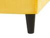Letto imbottito in velluto giallo 180 x 200 cm FITOU_777140