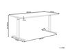 Electric Adjustable Standing Desk 160 x 72 cm Black and White DESTIN II_788364