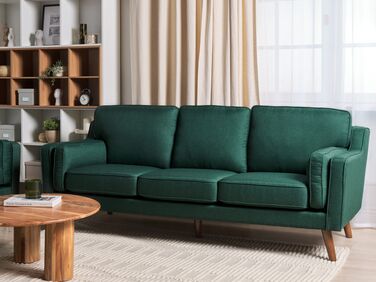 3-seters sofa stoff mørkegrønn LOKKA