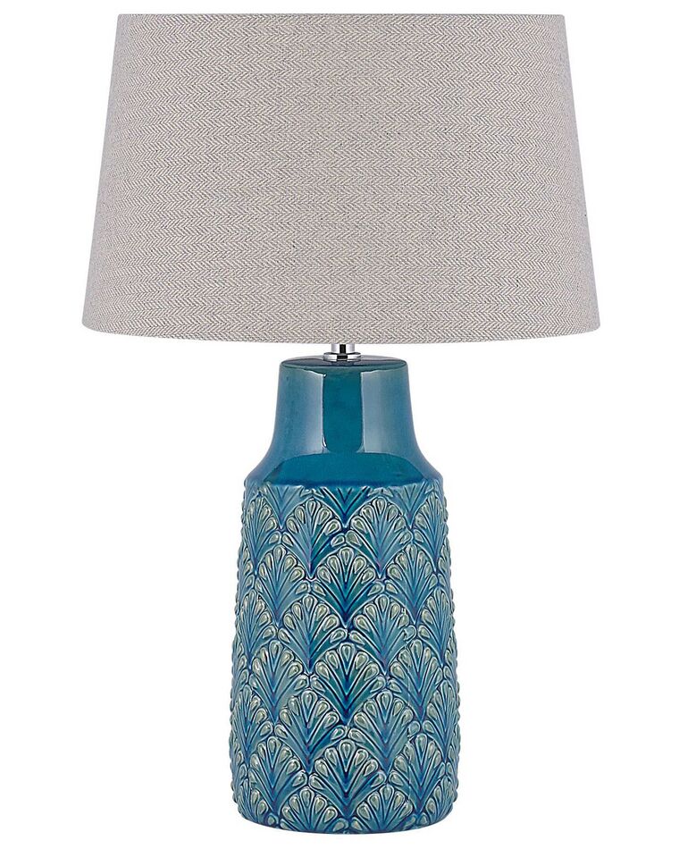 Lámpara de mesa de cerámica azul THAYA_790797