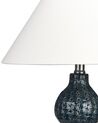Lámpara de mesa de cerámica azul oscuro/blanco crema 60 cm MATINA_849303