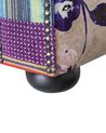 Violetti kangasverhoiltu nojatuoli tilkkutäkkikuviolla CHESTERFIELD_673161
