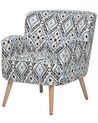 Fabric Armchair with Footstool Multicolour TUMBA_689954